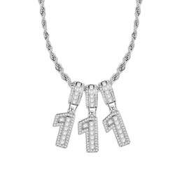 SBI Jewelry 111 Angel Number Necklace for Women Guardian Angel Clear Cubic Zirconia Spiritual Daughter Cousin Friends Family Anniversary