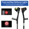 Forearm Crutches for Adults,Open Cuff,Handle with Light Reflector,Foldable and Height-Adjustable