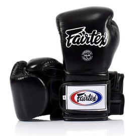 Fairtex BGV9 Mexican Style Black Muay Thai Boxing Glove - Heavy Hitter - Size: 16 oz, Color: Black
