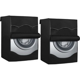 Royxen 2 Pack Washer and Dryer Covers, 2024 Newest Model Waterproof and Dust Proof Fit for Most Front-loading Machine, 27"W x 33"D x 39"H, Black