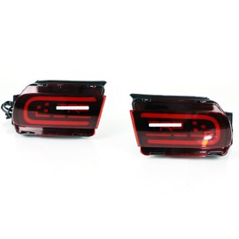 KITOCARTOP LED Rear Bumper Reflector Taillight Drive Brake Lamp Fit for 2010-2020 Toyota LAND CRUISER PRADO FJ150 LED Turn Signal Lights Tail Light Assembly (Letter)