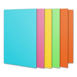 25 Colourful Folding Cards DIN A6 with Letter Envelope - DIN A6 Greeting Card Pack for DIY in Set - 10.5 x 14.8 cm
