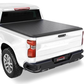 XTWEEX 5.8FT Soft Roll Up Truck Bed Tonneau Cover Fits for 2007-2025 Chevy Silverado GMC Sierra 1500 5.8FT Bed Cover