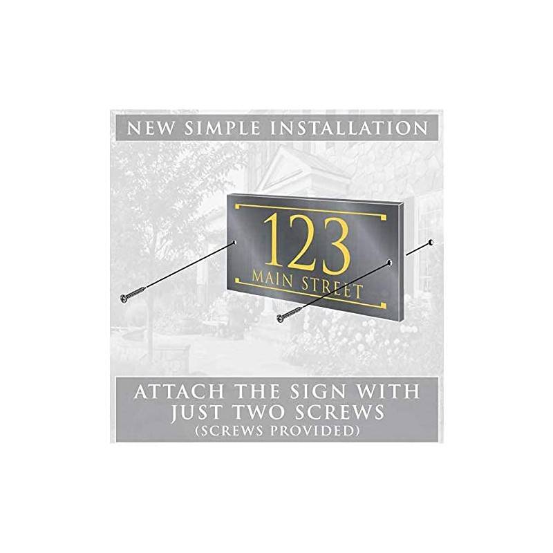 Stone Address Plaque With Engraved Numbers. Address Sign Made from