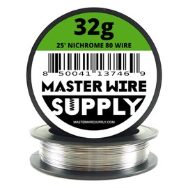 Nichrome 80-25' - 32 Gauge Wire - 25ft - 0.20mm - 0.008in - Master Wire Supply