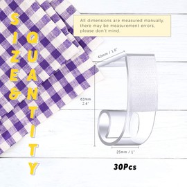 Swpeet 30Pcs Snail Type Table Skirting Clips SMC Model Tablecloth Clips for Table 1 3/5 to 1 4/5 Inches Table with Hook and Loop for Meeting Party Indoor Outdoor Events