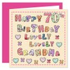 Grandma 70th Happy Birthday Card - Lovely Lovely Grandma -