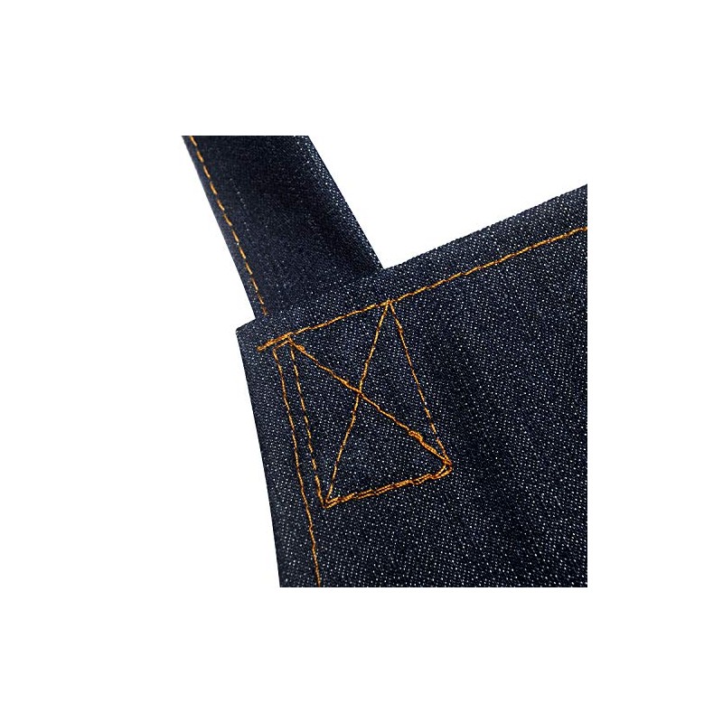 Dadidyc Denim Jean Tool Apron with 4 Pockets Waterproof Adjustable
