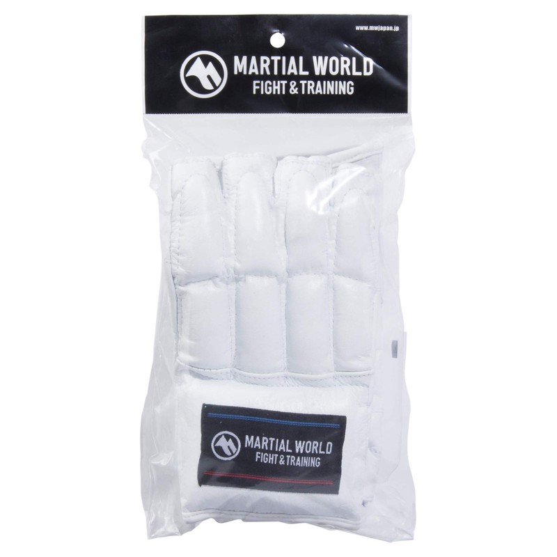 MARTIAL WORLD Knuckle-type Finger Gloves Open Finger PG38-L-WH White L