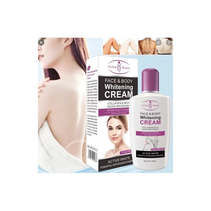 Natural Crema Extra Aclarante 3 Tonos Con Colágeno Piel Blanca