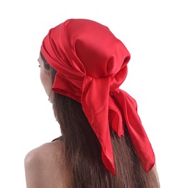 la ceida Satin Silk Scarves for Women and Girls Premium Summer Square Neck Scarf, Ladies Head Hair Scarf and Wraps 27.5 Inch