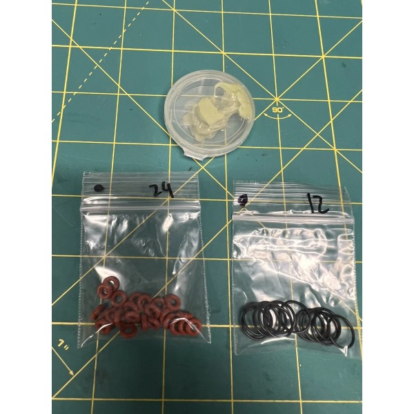 12 Vintage RC10 Gold Pan Shock Rebuild Kit O-Ring Green