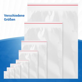VIOKS Zip Bags Pack of 100 200 x 300 mm 20 x 30 cm 50 Micron with Zip Closure Baggies Lockable