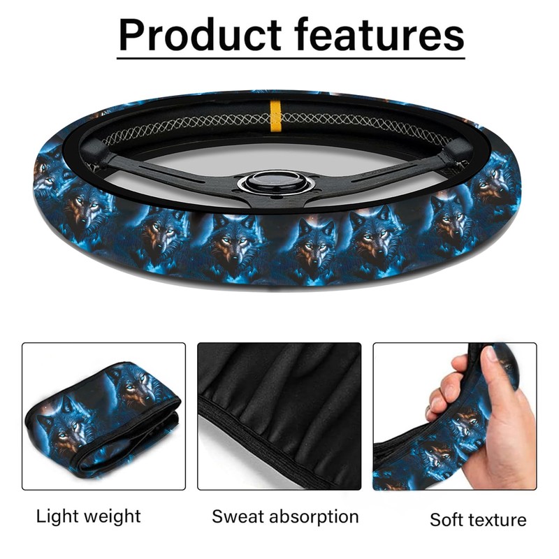Ladybug Steering Wheel Cover 15 Inch Universal Neoprene Steering Cover