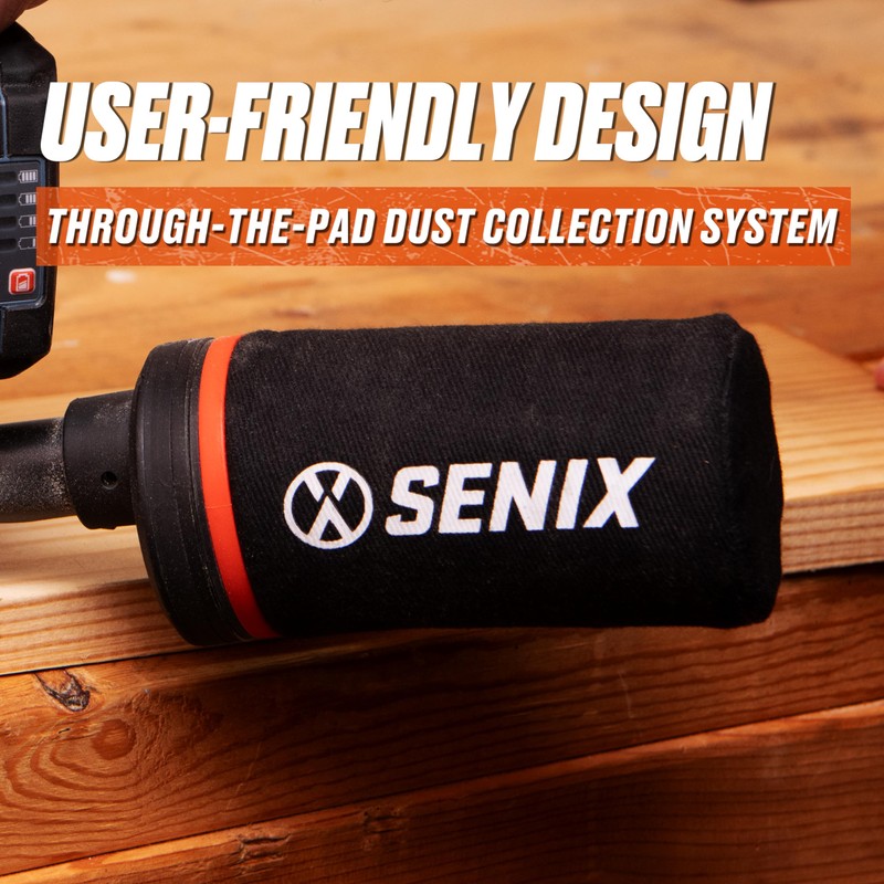 SENIX 20V Random Orbit Sander,5 Inch Power Palm Electric with