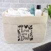 Large 'Love You Dad with Leafs' Canvas Organiser/Storage Bag (OR00033556)