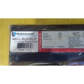 UNIVERSAL F40T12 BALLAST 277V 2 LAMP F40T10 UNIVERSAL 443-L-SLH-TC-P Rapid Start