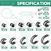 OURU 150PCS Cable Clamps with Screws Assortment Kit 304 Stainless