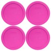 Pyrex 7201-PC 4 Cup Pink Food Storage Replacement Lids (4-Pack)