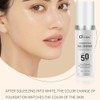 Base Maquillaje Líquida Que Cambia Color Piel Madura Paquete Protector