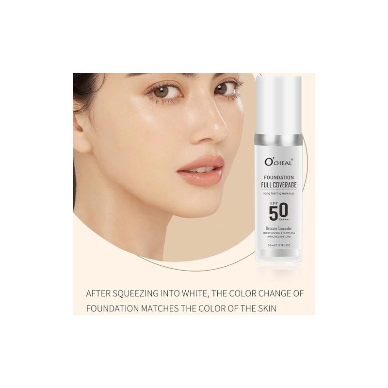 Base Maquillaje Líquida Que Cambia Color Piel Madura Paquete Protector