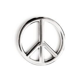 Peace Sign Stickers NO WAR Car Stickers 2.5inch Metal Chrome Decals Emblem Peace Symbol Bumper Stickers 3D Badge for Car Truck Decals Vehicle Motorcycle Window (Chrome)