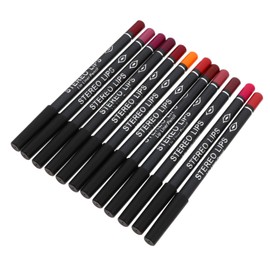 Baluue Safe Waterproof Lip Liner Set 12 Colors Lip Line Pencil for Women Smooth Comfortable Application