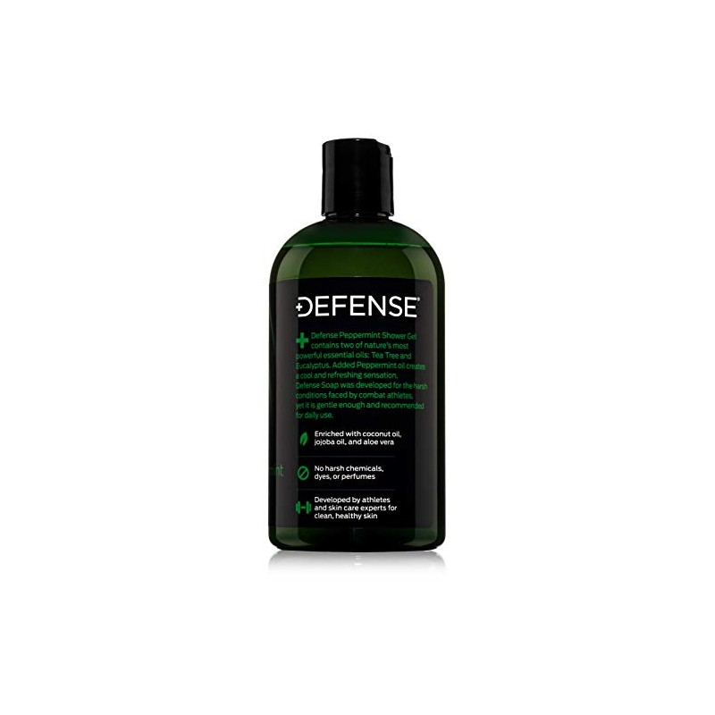 Defense Soap Peppermint Body Wash Shower Gel 12 Oz -