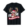Christmas T-Shirt Christmas Santa Reindeer T-Shirt, black