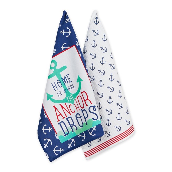 DII Anchor's Away Collection - Juego de Toallas de Cocina,