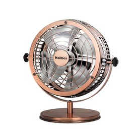 Holmes Heritage Ventilador de escritorio, mini USB, de 10.16 cm, Cobre cepillado, 15.24 cm, 1