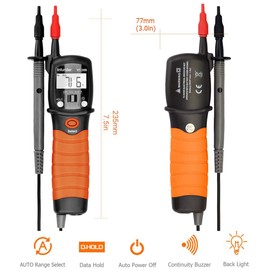 INFURIDER Pen Hand Multimeter YF-38B Digital Voltage Tester Voltmeter, Multi Tester DC/AC Voltage, Resistance, Diode Test and Continuity Buzzer