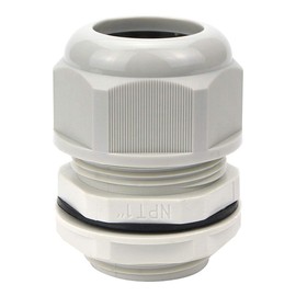 XHF 5 Pcs 1" IP68 Strain Relief Nylon Cord Grip Waterproof NPT Cable Glands Adjustable UL Listed and RoHS Compliant (Grey)