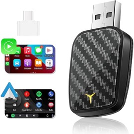 Gerbala Wireless Car Play Adapter, Small Car Play Dongle Mini Car Play, Upgrade USB Car Play Wireless Stick, Easy Plug & Play, Compatible with Cars from 2016+