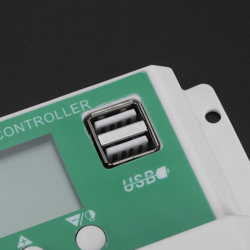 LCD Solar Charge Controller Adjustable 10A 12V 24V PWM Charging