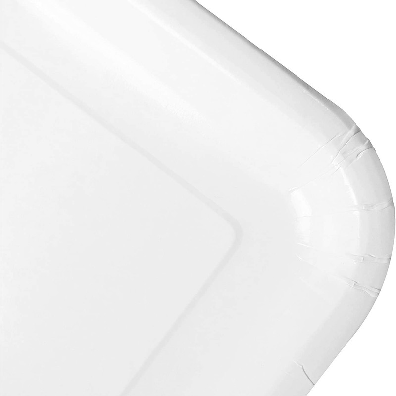 Strix Design DR-580 Paper Plates, Square Plates, 30 Pieces, White,