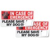 In Case of Emergency, Save My Dog(s) - 2 Stickers