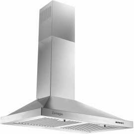 Zomagas 24 inch Kitchen Range Hood 450 CFM Wall Mounted Cook Fan LED 3-Speed Fan New