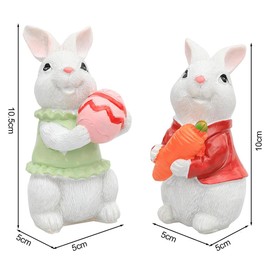 Easter Bunny Figurine,Bunny Decoration,Table Centerpiece,Mantels Ornament,Rabbit Ornaments,for Easter Baskets,Party,Garden, Farmhouse,Home,Table Center,Mantels Ornament,Office,Study