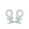 DWUENT Plastic Curtain Hooks, White Curtain Hooks, Curtains Hooks 22mm,