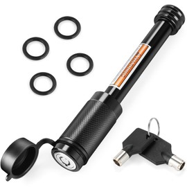 JUSTTOP Trailer Hitch Receiver Pin Lock,5/8" Dia 3-1/2" Long Pin Trailer Lock for Class III IV 2" Receiver,Tow Hitch Pin Lock with 4 Anti-Rattle Rubber O-Rings,for Trailer Truck Car Boat