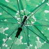 ThreeH Long Clear Bubble Umbrella with Sycamore Leaves Rubber Handle