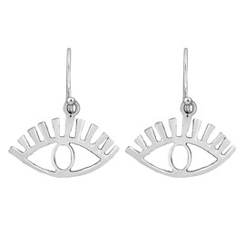 AeraVida Unique All-Seeing Eye .925 Sterling Silver Dangle Earrings | Unique Dangle Earrings for Women | Classic Sterling Silver Dangle Earrings | Vintage Eye Sterling Silver Earrings
