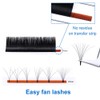 Self-Fanning Eyelashes, Easy Fan Eyelashes, 0.03 Thickness D Curl, 8-14