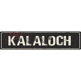 KALALOCH Black Grunge Style Rustic Vintage Look 8" Wide Decal Bumper Sticker for use on Any Smooth Surface