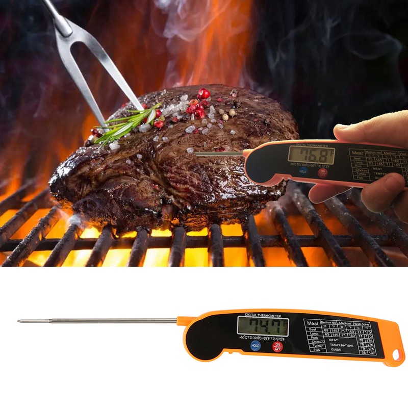 Meat Thermometer Multifunction Instant Read Digital BBQ Meat Thermometer for