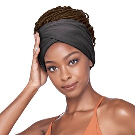 Red by Kiss Satin Lined Infinity Turban – Slip-On Head Wrap, Soft & Breathable Jersey Fabric, Open & Close Top Options