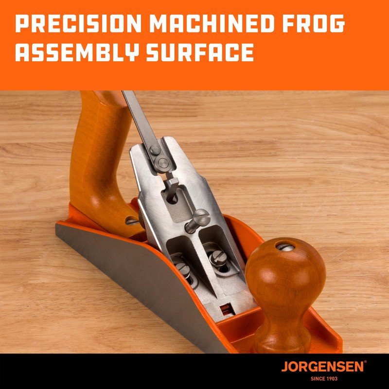 JORGENSEN No.4 10" Wood Planer, Hand Planer for Woodworking, Professional