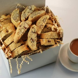 Poppie's Dough Gourmet Biscotti Gift Box - Rustic Almond (1 LB) | Gourmet Almond Biscotti Italian Cookies