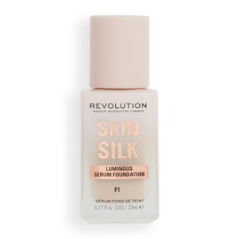 Makeup Revolution, Skin Silk Serum Foundation, Light to Medium Coverage, Contains Hyaluronic Acid, F1, 23ml